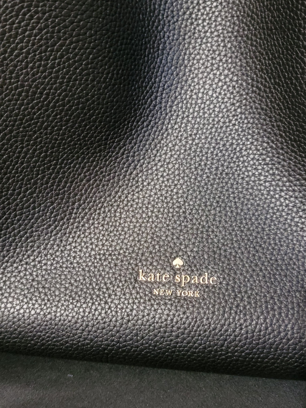 Kate Spade Black Pebbled Leather Shoulder Tote - Picture 6 of 6